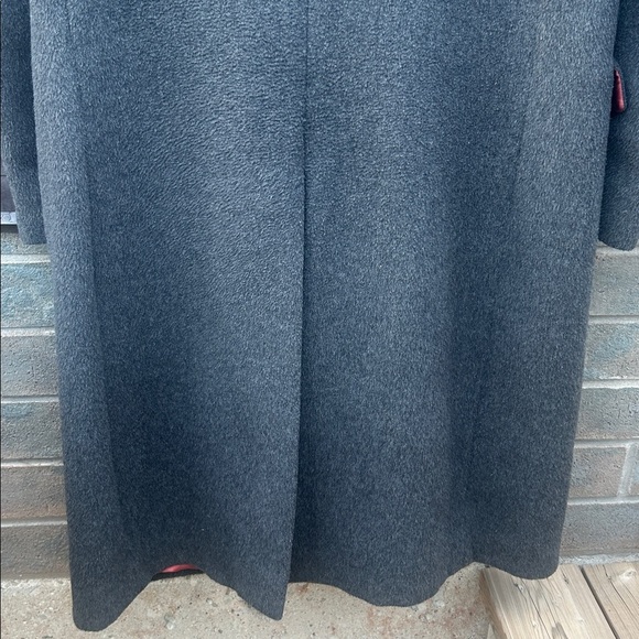Moores Men’s Cashmere Wool Long Coat Gray Size 42T Lanificio Vallombroso Fabric - Picture 6 of 14